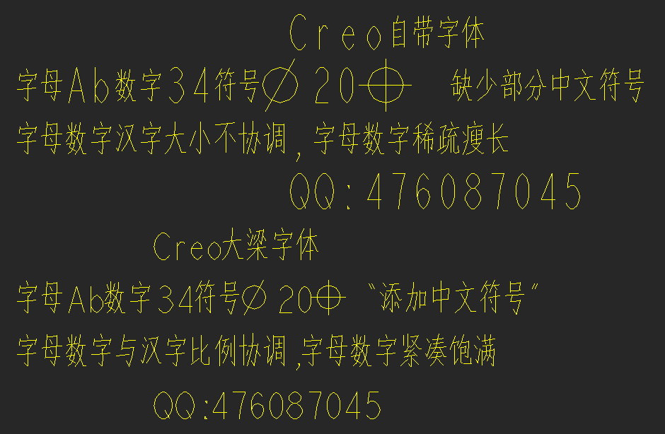 Creo大梁字体.png